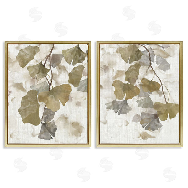 Stupell Industries Nan | Rustic Gingko Leaves