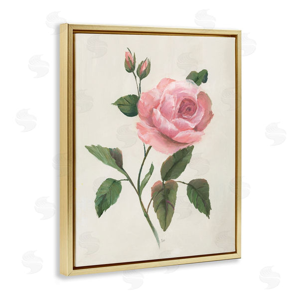 Stupell Industries Nan | Single Pink Rose Sprig