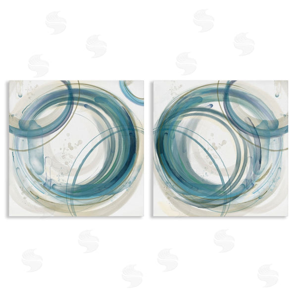 stupell industries Nan | Teal Circular Rings