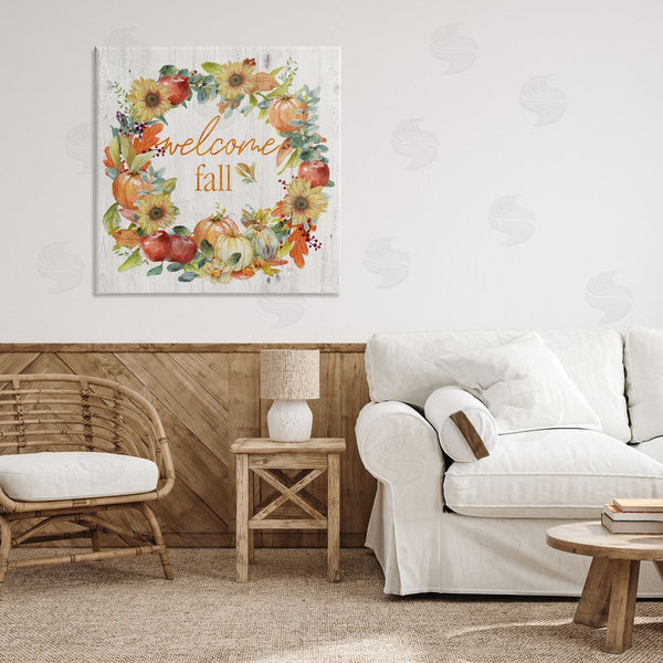Stupell Industries Nan | Welcome Fall Pumpkin Wreath