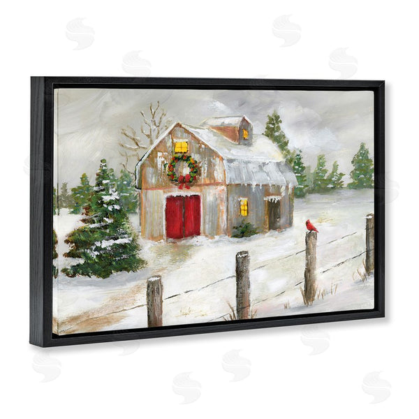 Stupell Industries Nan | Winter Farmhouse Scene