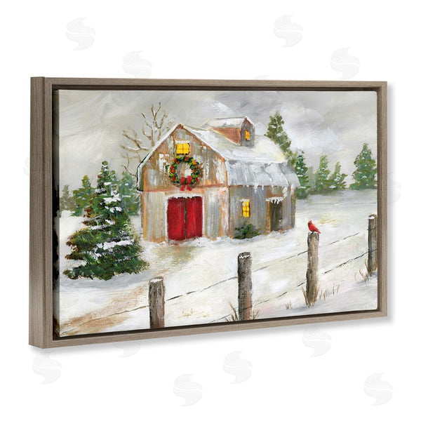 Stupell Industries Nan | Winter Farmhouse Scene
