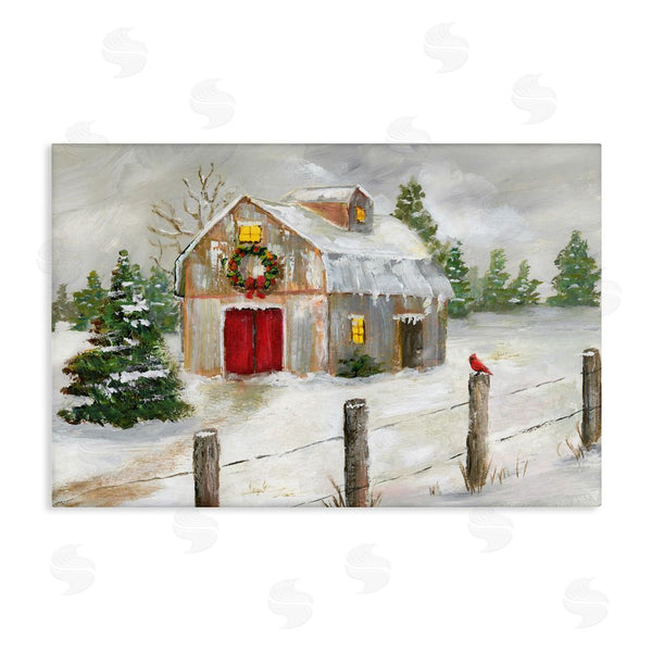 stupell industries Nan | Winter Farmhouse Scene