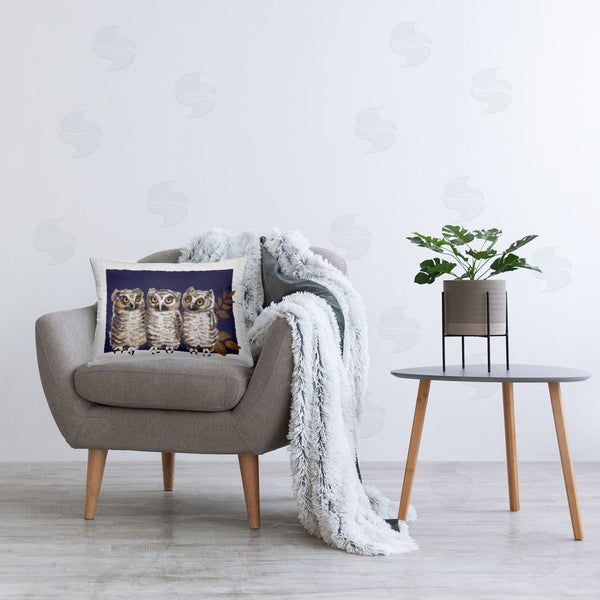 Stupell Industries Nancy Overton | Owl Trio & Leaves