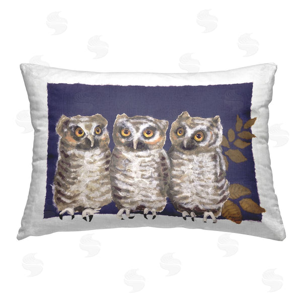 stupell industries Nancy Overton | Owl Trio & Leaves
