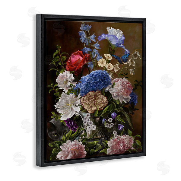 Stupell Industries Nene Thomas | Vintage Flowers & Cat
