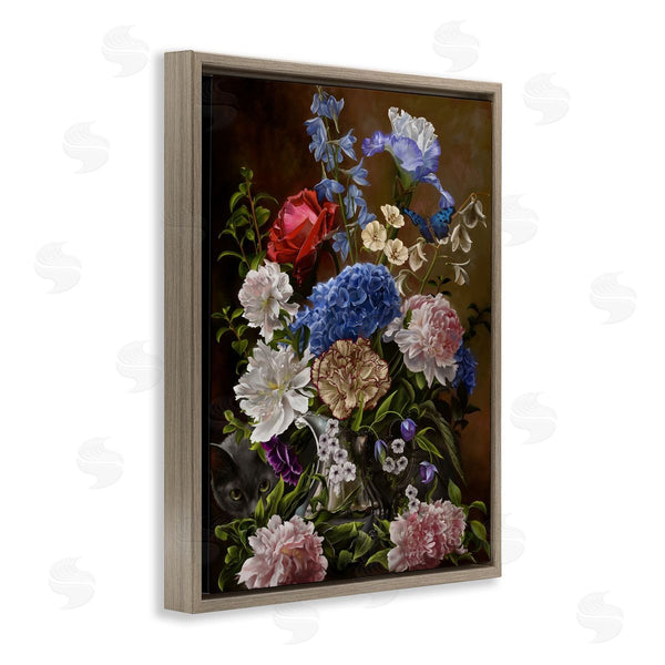 Stupell Industries Nene Thomas | Vintage Flowers & Cat
