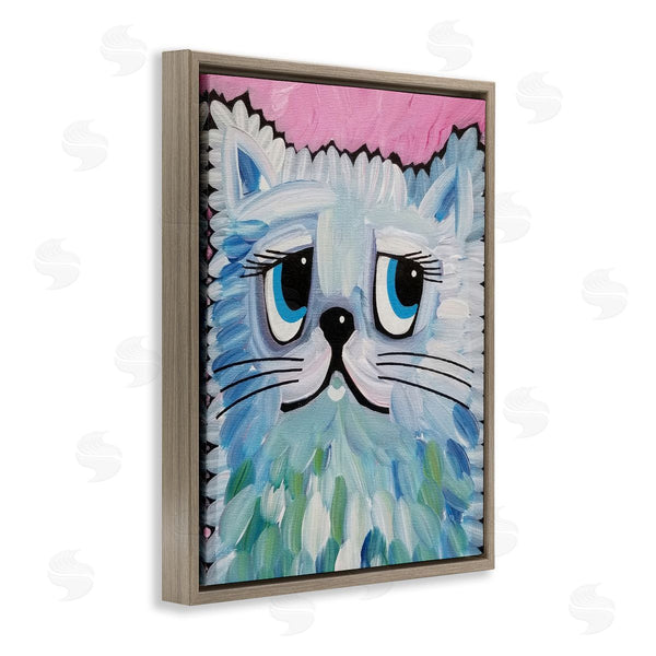 Stupell Industries Nettie Price | Blue Kitten Gazing