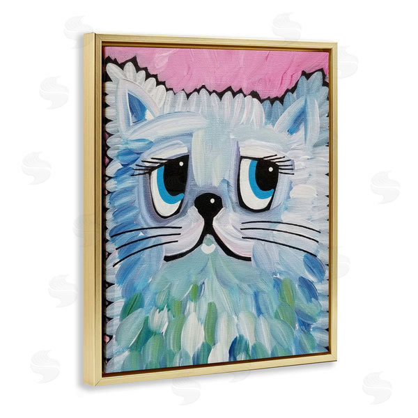 Stupell Industries Nettie Price | Blue Kitten Gazing