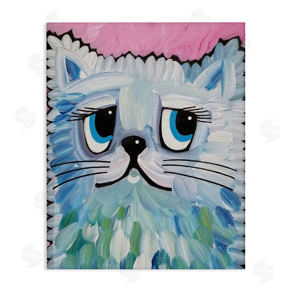stupell industries Nettie Price | Blue Kitten Gazing