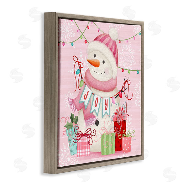 Stupell Industries Nicole Tamarin | Pink Snowman Joy