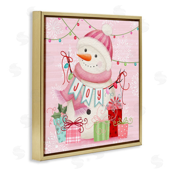 Stupell Industries Nicole Tamarin | Pink Snowman Joy