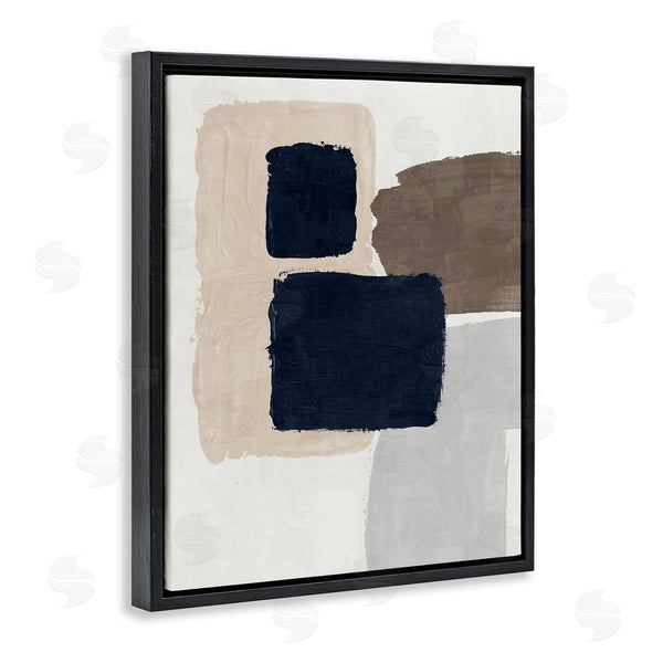 Stupell Industries Nina Blue | Navy Blocked Shapes
