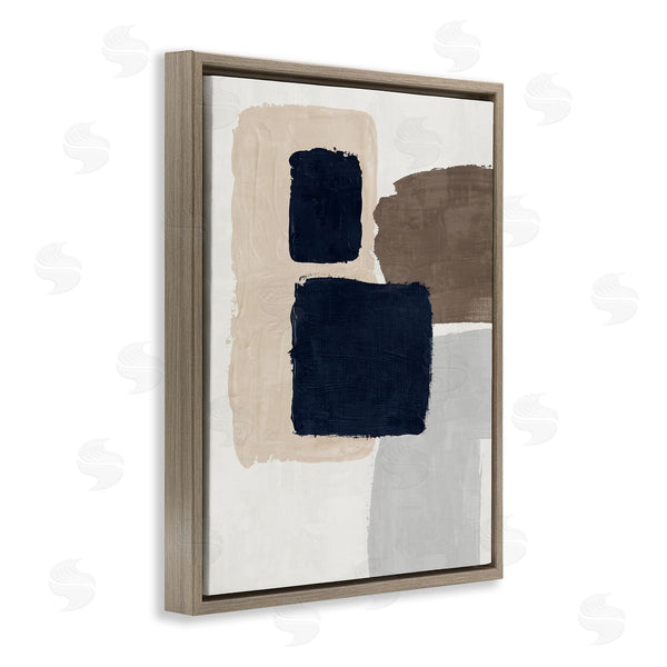 Stupell Industries Nina Blue | Navy Blocked Shapes