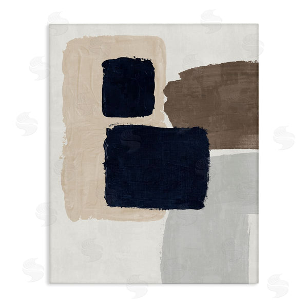 stupell industries Nina Blue | Navy Blocked Shapes