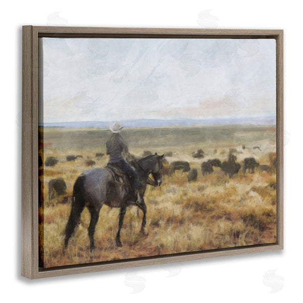 Stupell Industries Nina Blue | On The Range Cowboy