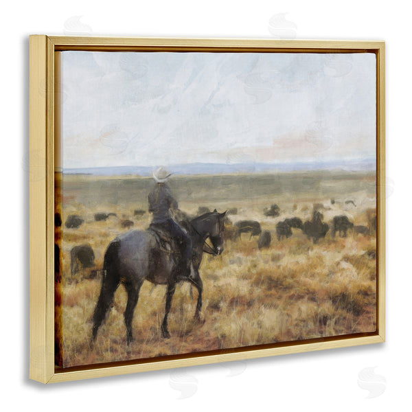 Stupell Industries Nina Blue | On The Range Cowboy