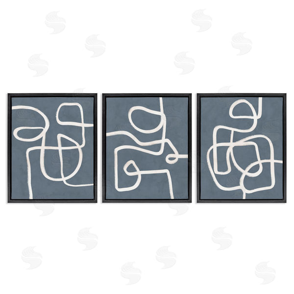 Stupell Industries Nina Blue | Squiggles On Grey