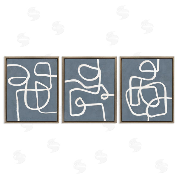 Stupell Industries Nina Blue | Squiggles On Grey