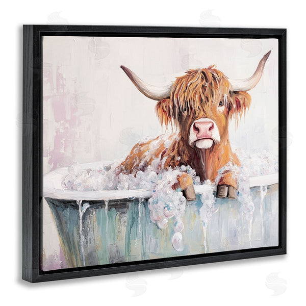 Stupell Industries Nina Blue | Wooly Cattle Bathtub