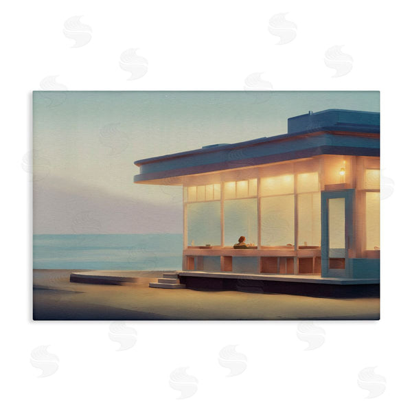 stupell industries Noah Bay | Beach Diner at Dusk