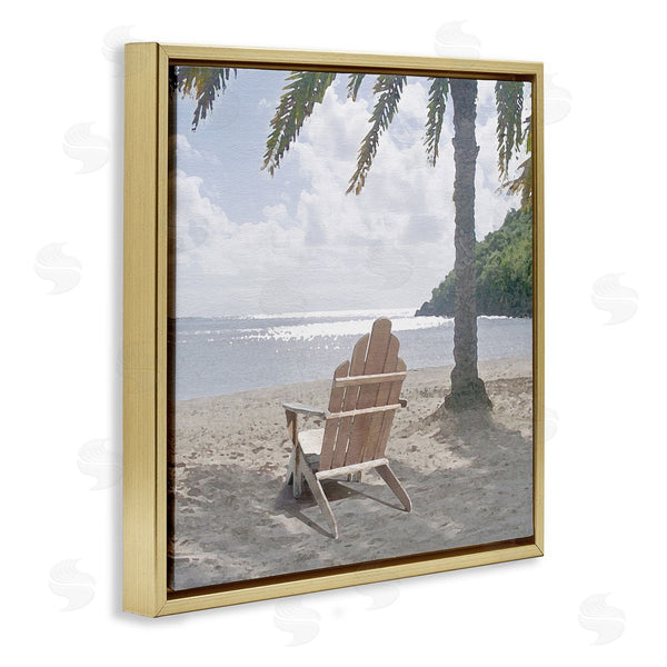 Stupell Industries Noah Bay | Chair Under Palm Tree