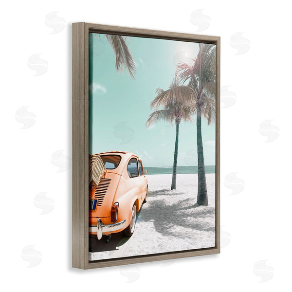 Stupell Industries Noah Bay | Orange Car On Beach