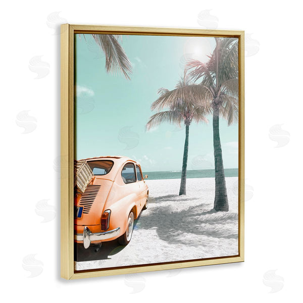 Stupell Industries Noah Bay | Orange Car On Beach