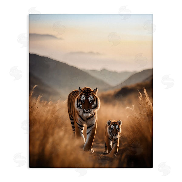stupell industries Noah Bay | Tiger & Cub on Savanna