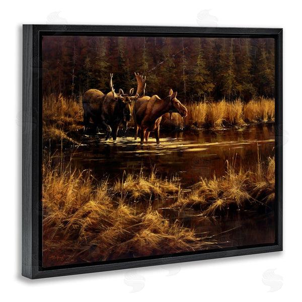 Stupell Industries Paco Young | Moose Pair At Stream