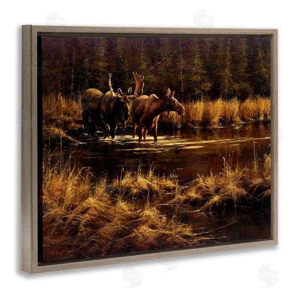 Stupell Industries Paco Young | Moose Pair At Stream