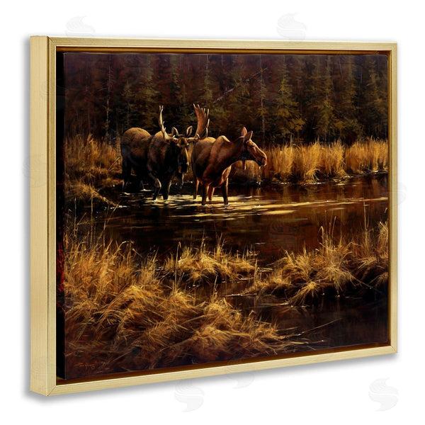 Stupell Industries Paco Young | Moose Pair At Stream