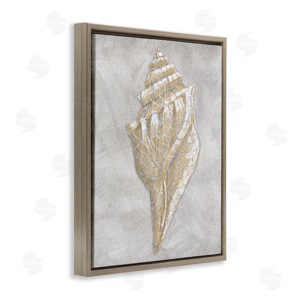 Stupell Industries Patti Bishop | Grey Conch Drawing