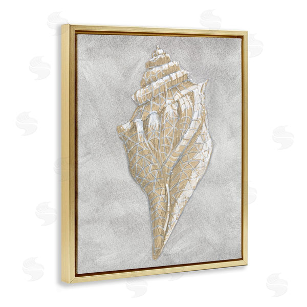 Stupell Industries Patti Bishop | Grey Conch Drawing