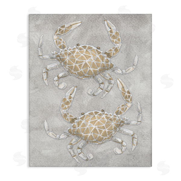 stupell industries Patti Bishop | Grey Crabs Drawing