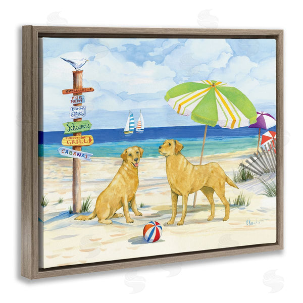 Stupell Industries Paul Brent | Dog Beach Day