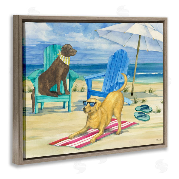 Stupell Industries Paul Brent | Dogs On Beach Towel