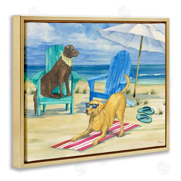 Stupell Industries Paul Brent | Dogs On Beach Towel