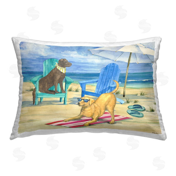 stupell industries Paul Brent | Dogs on Beach Towel