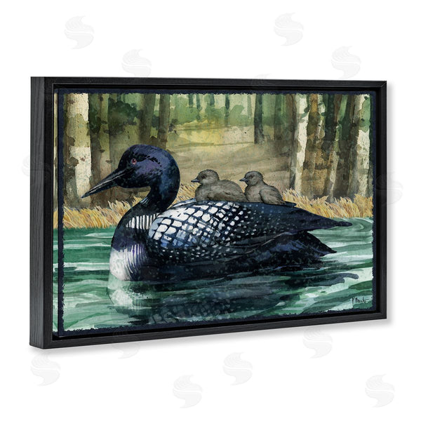 Stupell Industries Paul Brent | Loon Family On Lake