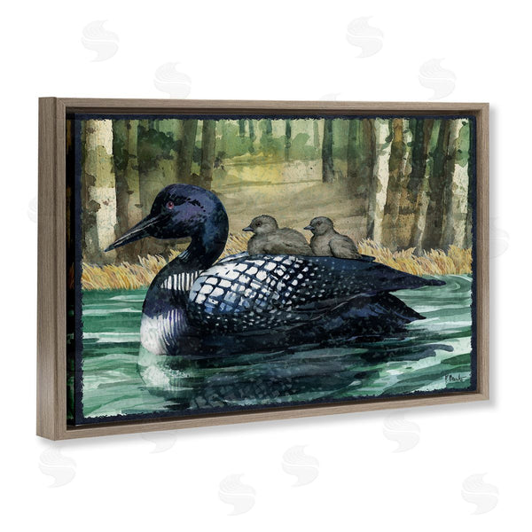 Stupell Industries Paul Brent | Loon Family On Lake