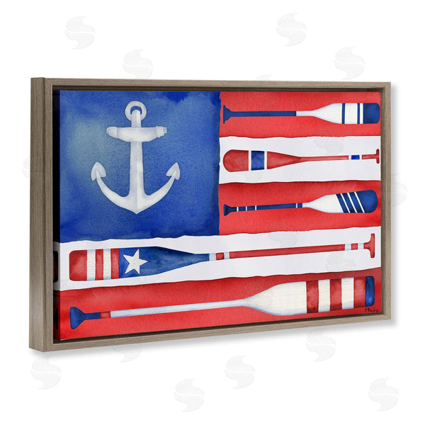 Stupell Industries Paul Brent | Patriotic Oar Flag