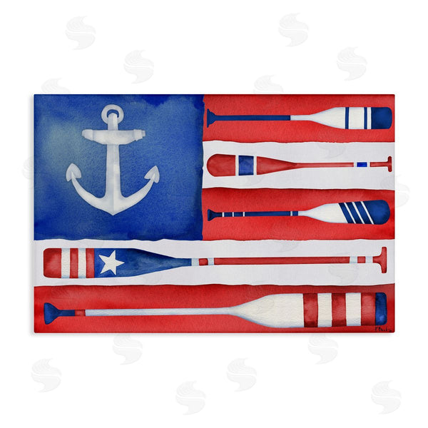 stupell industries Paul Brent | Patriotic Oar Flag