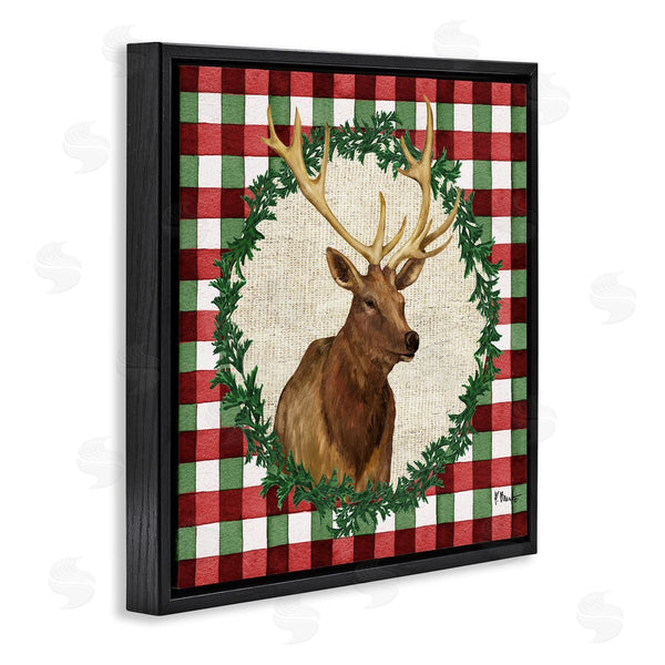 Stupell Industries Paul Brent | Plaid Holiday Elk