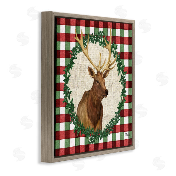 Stupell Industries Paul Brent | Plaid Holiday Elk