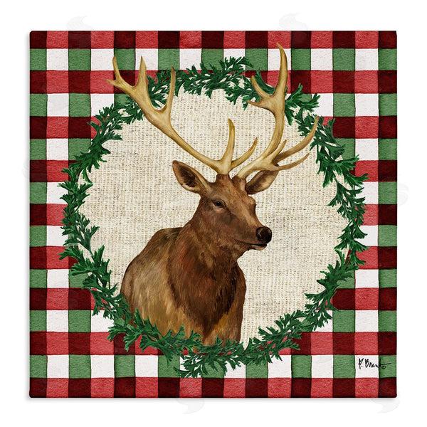 stupell industries Paul Brent | Plaid Holiday Elk