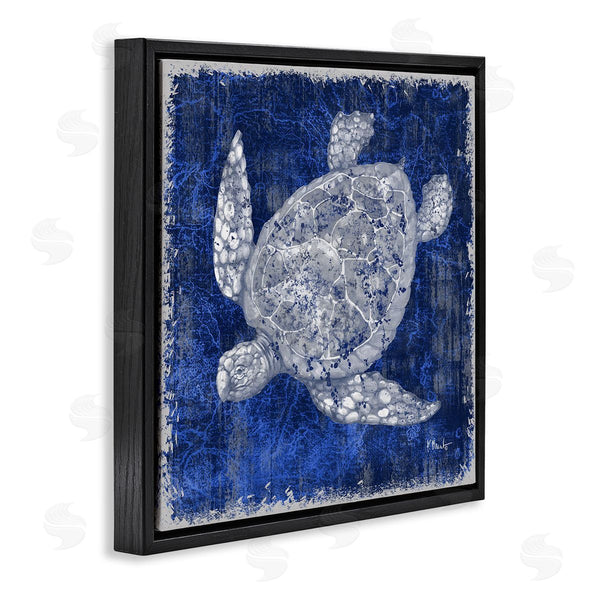 Stupell Industries Paul Brent | Rustic Indigo Turtle