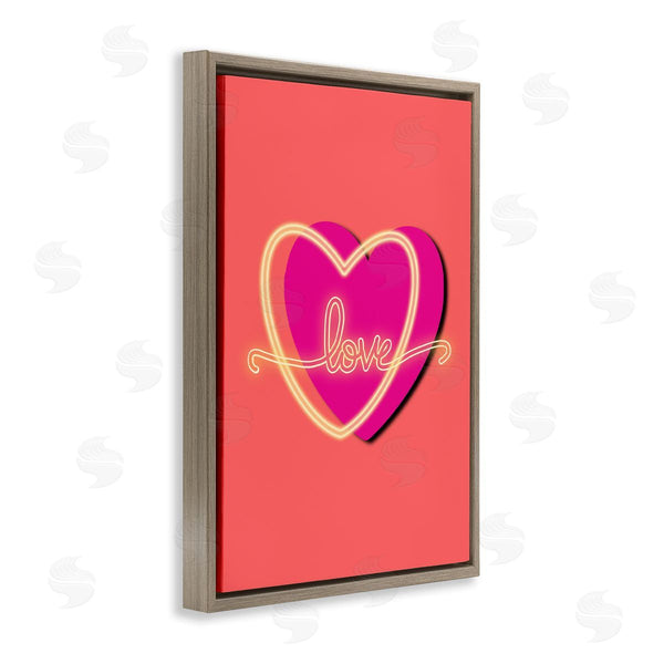 Stupell Industries Pooja Dave | Love Neon Over Heart