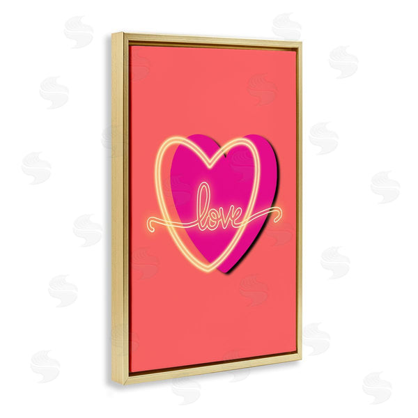 Stupell Industries Pooja Dave | Love Neon Over Heart