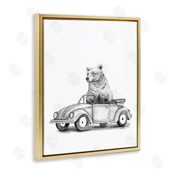 Stupell Industries Rachel Nieman | Bear In Hot Rod